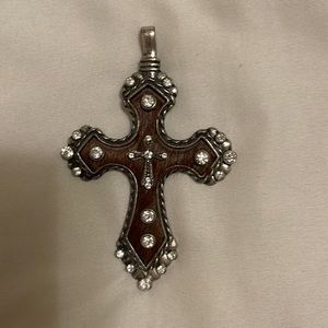 Cross Horsehair Cross Pendant